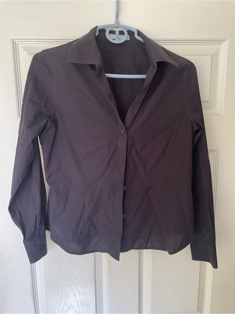 Foxcroft Dark Brown Button-Down Shirt